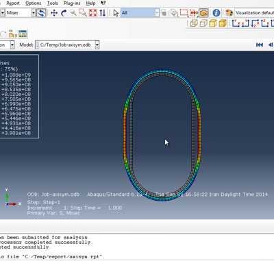 آموزش تحلیل محاسبه مخزن تحت فشار در آباکوس